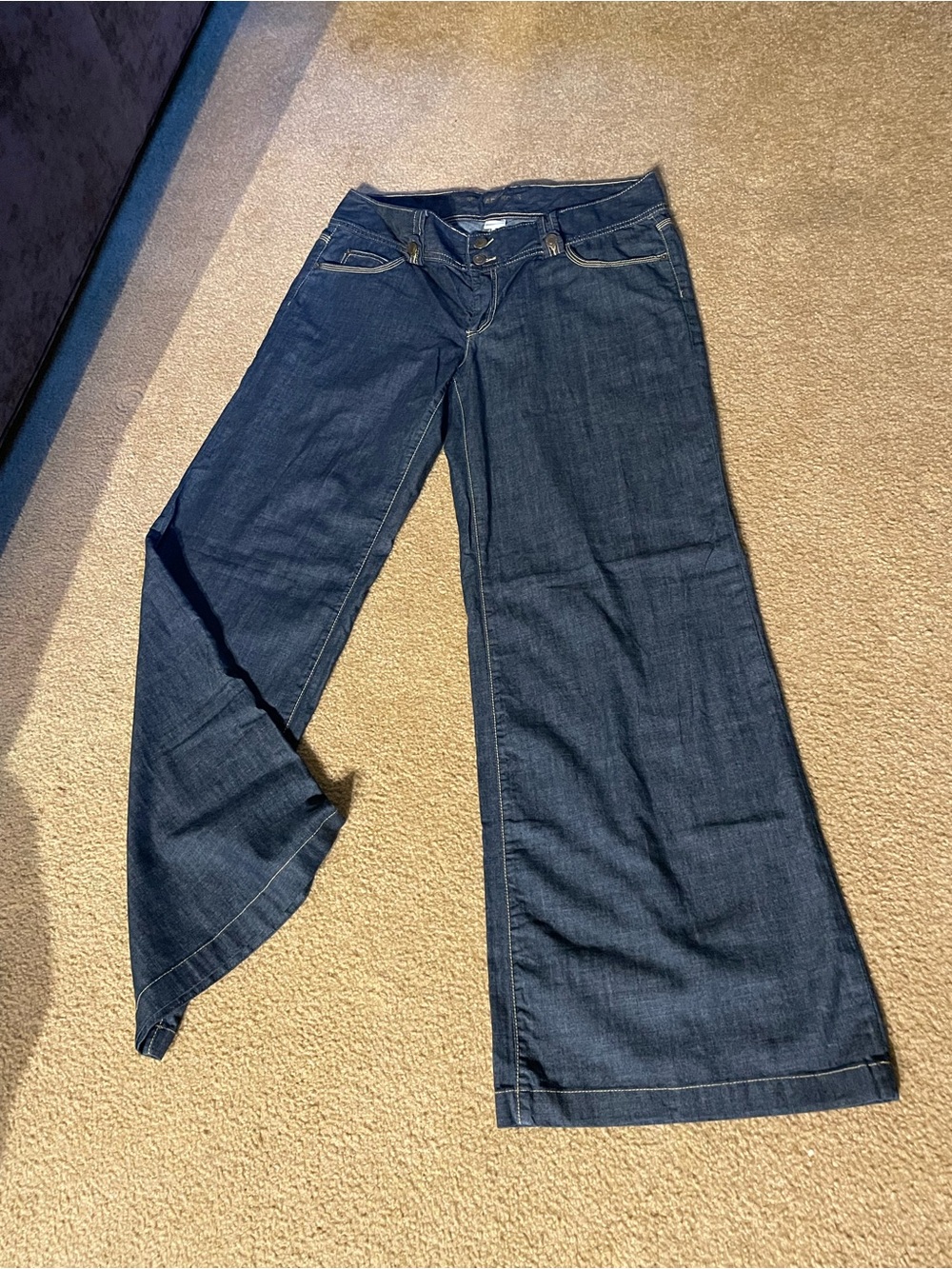 Michael Kors Midnight Blue Wide-Leg Flare Jeans for Women